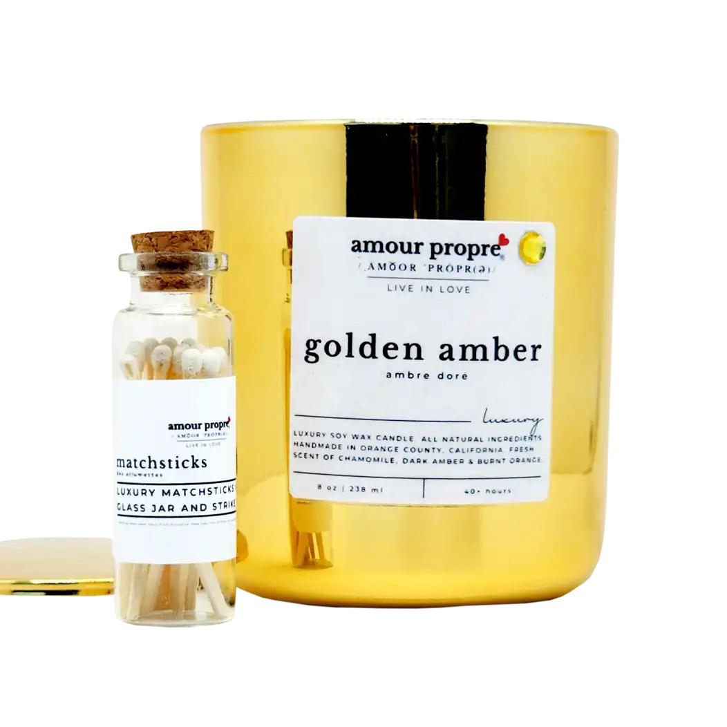 Golden Amber Handpoured Luxury Soy Candle