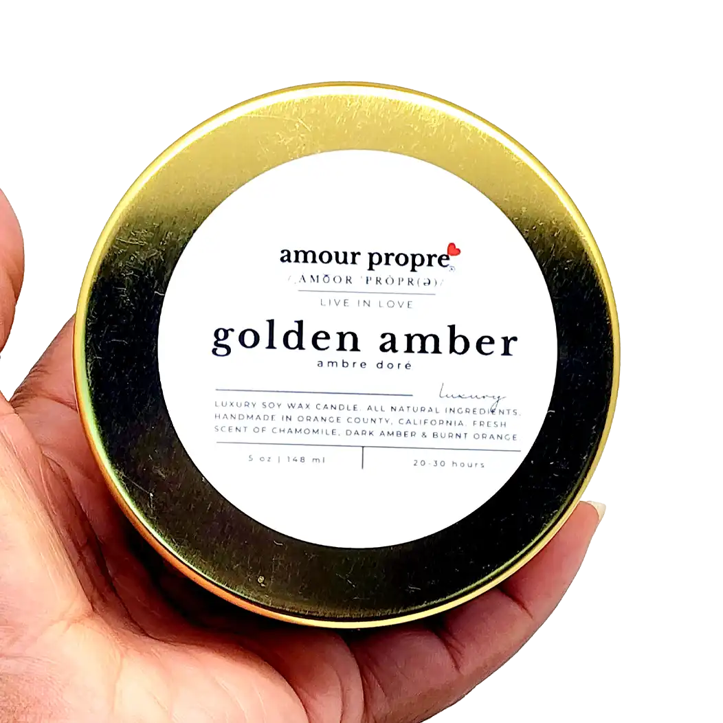 Golden Amber Handpoured Luxury Soy Candle