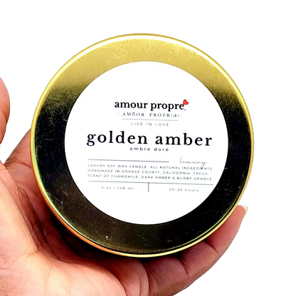 Golden Amber Handpoured Luxury Soy Candle