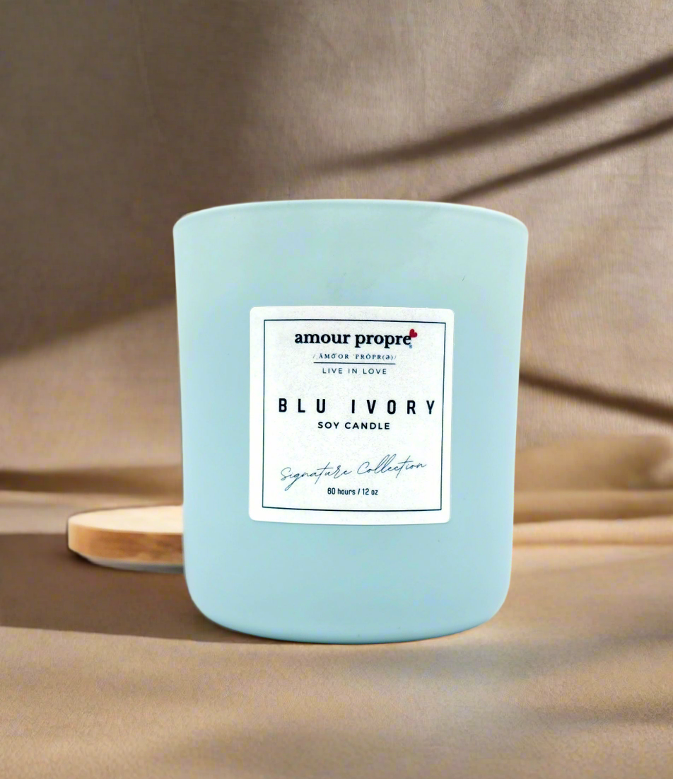 Blu Ivory Handpoured Luxury Soy Candle | 12oz