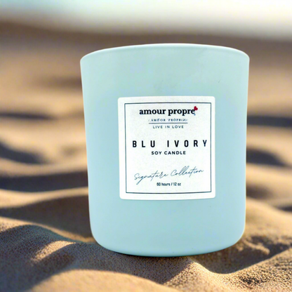 Blu Ivory Handpoured Luxury Soy Candle | 12oz