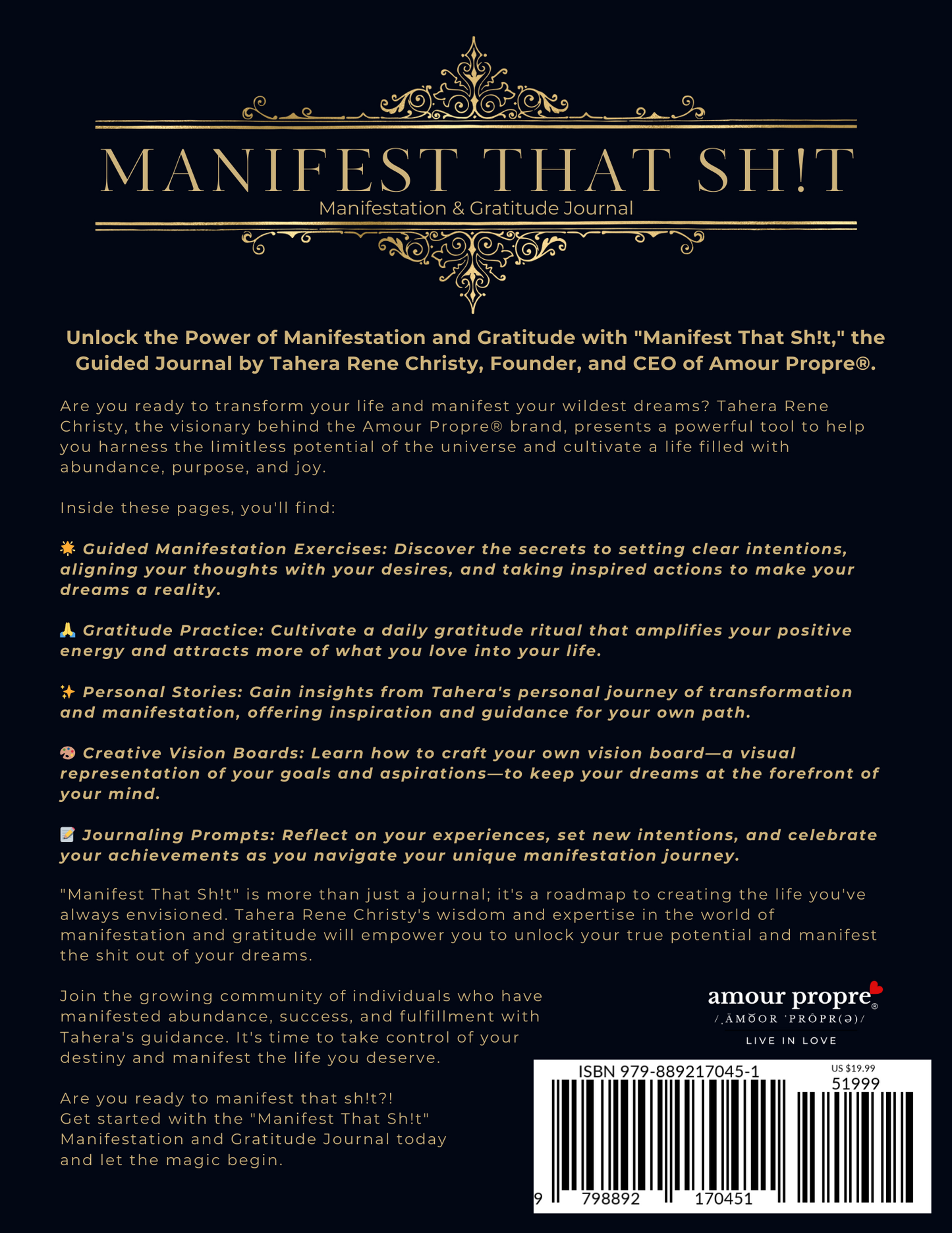 Manifest That Sh!t Journal – Manifestation & Gratitude Guide Manifestation & Gratitude Journal by Tahera Rene Christy Daily Gratitude & Manifesting Journal for Personal Growth Law of Attraction Journal – Manifest That Sh!t by Tahera Rene Christy Goal-Sett