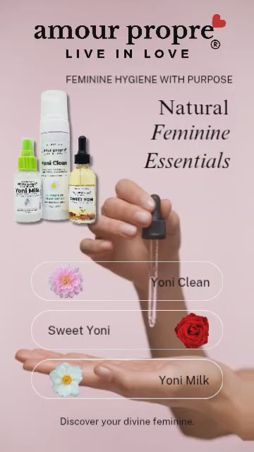 Sweet Yoni: Sacred Feminine Oil | 1oz, 2 oz | Natural Vaginal Lubricant | Amethyst and Quartz Crystal Infused