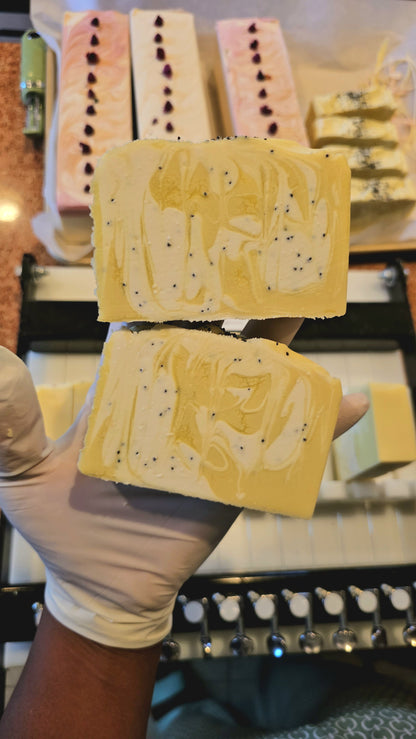 Lemon Poppy Seed Handcrafted Bar Soap