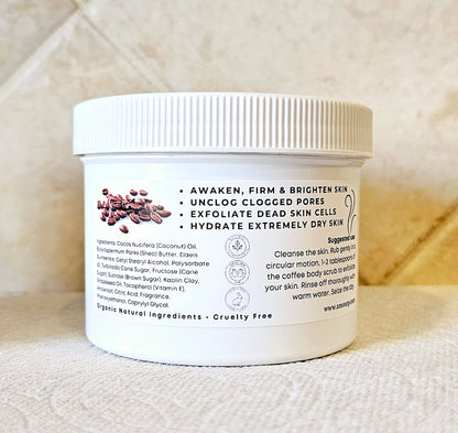 For Coffee Lovers Only! - Coffee & Brown Sugar Whipped Body Scrub - 8 oz