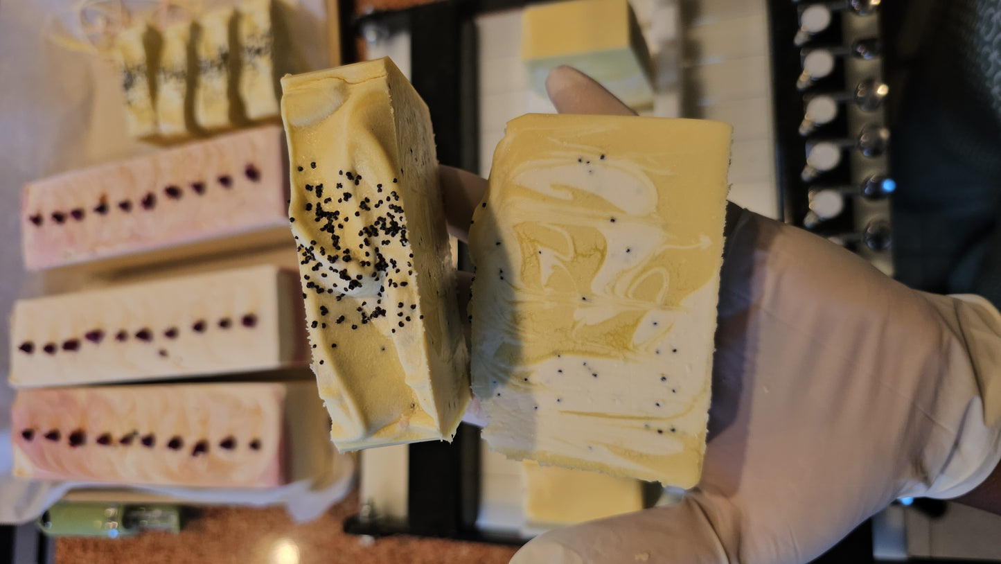 Lemon Poppy Seed Handcrafted Bar Soap