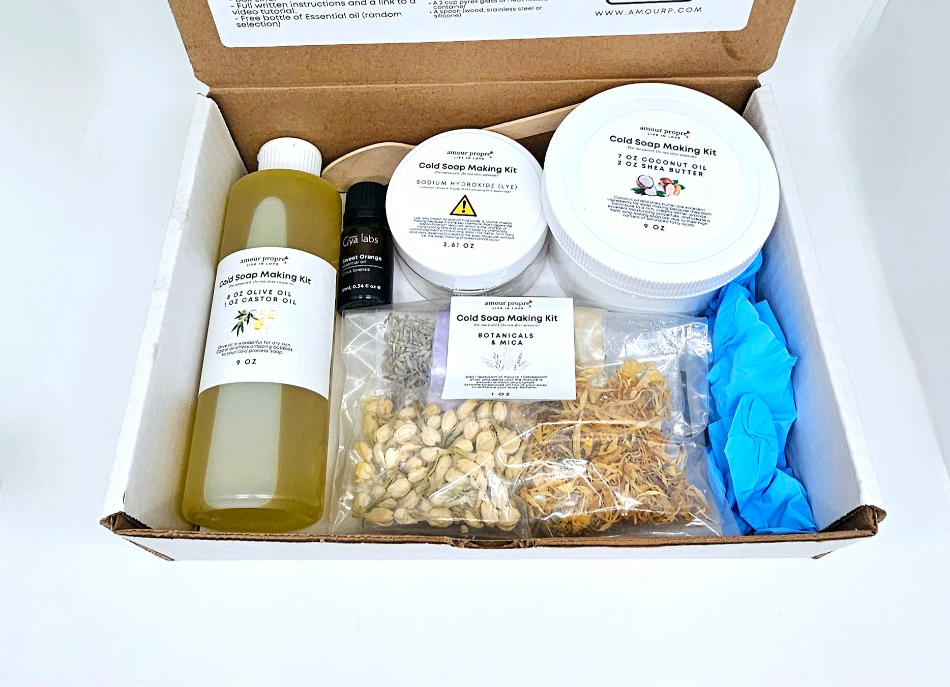 Amour Propre Cold Process Soap Making Kit for DIY Botanical Soaps Create Your Own Luxurious Handmade Soap with Natural Ingredients Cold Process Soap Kit – Make Botanical Soap Bars at Home DIY Natural Soap Making Kit with Essential Oils & Herbs Handmade Co