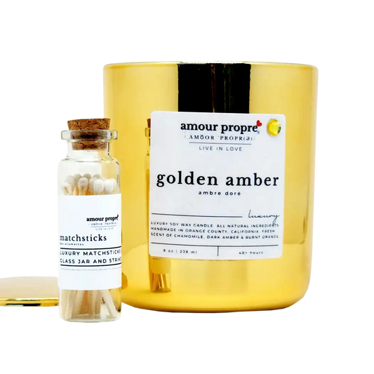 Golden Amber Handpoured Luxury Soy Candle