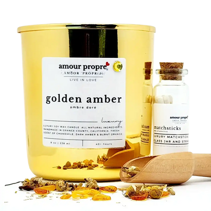 Golden Amber Handpoured Luxury Soy Candle