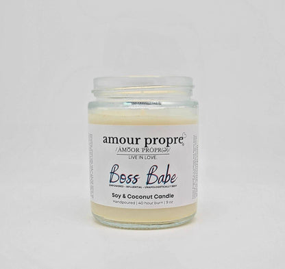 Boss Babe Candle | 9 oz | Soy & Coconut | Amazing Fragrance | Handpoured | Gift Idea